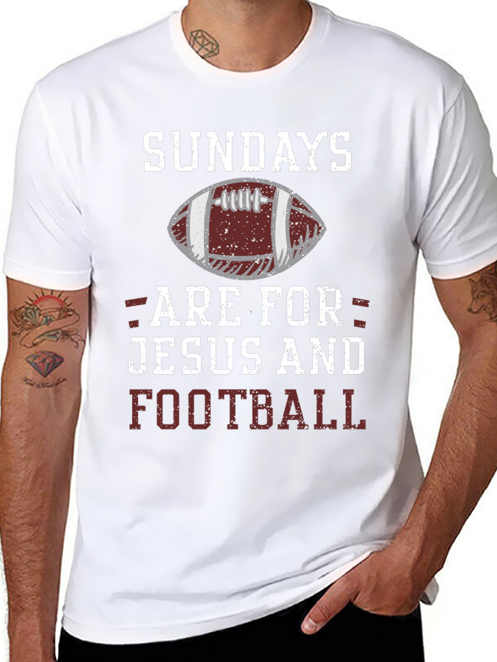 Sundays are for Jesus and Football Graphic Tee