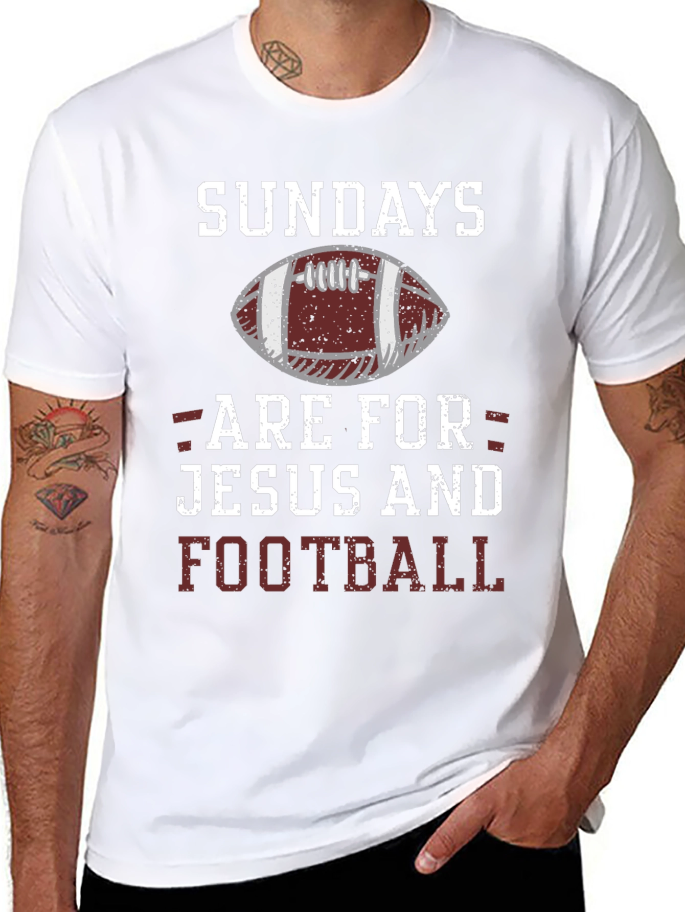 Sundays are for Jesus and Football Graphic Tee