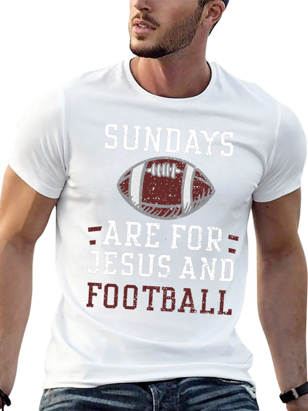Sundays are for Jesus and Football Graphic Tee
