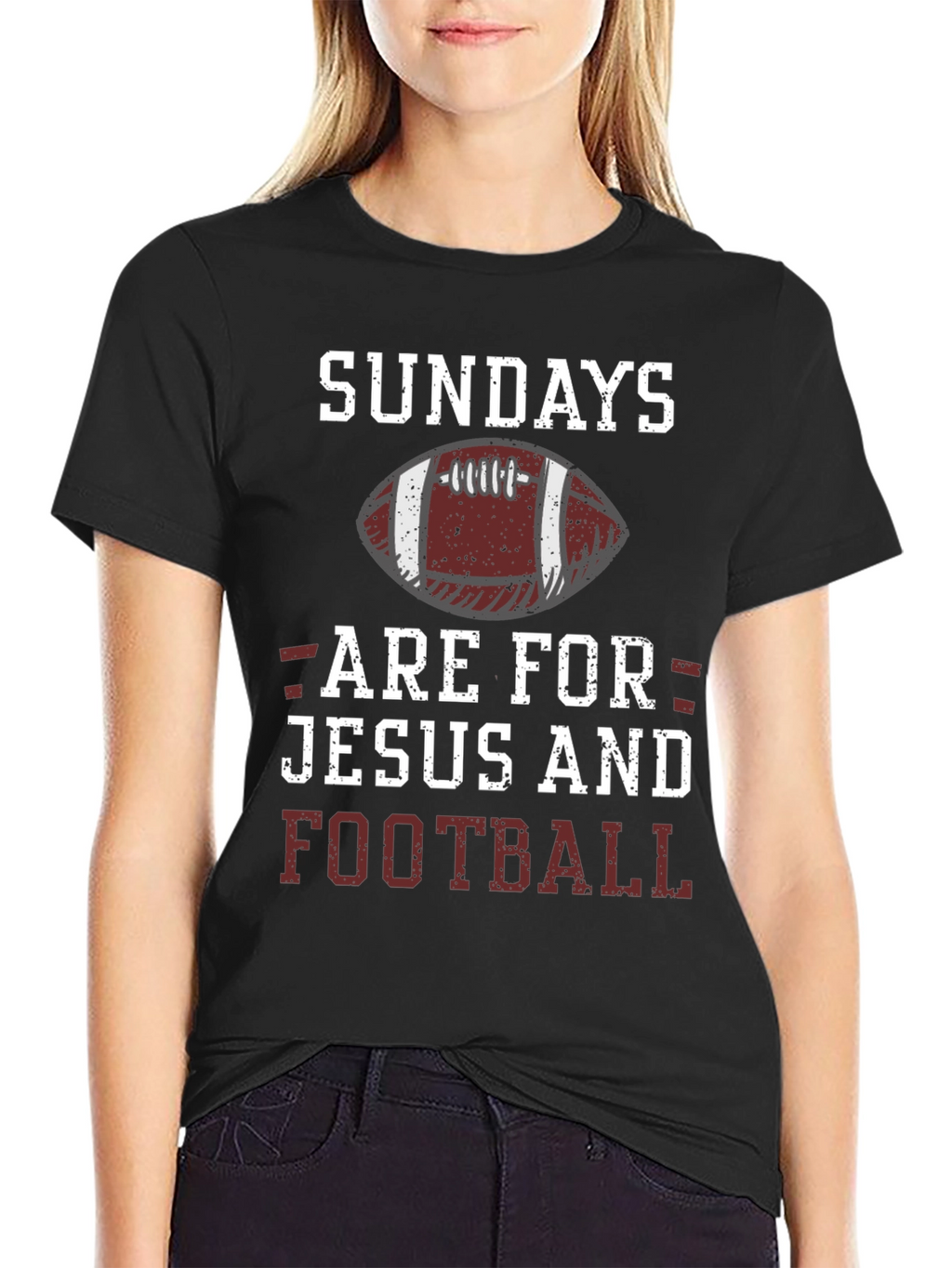 Sundays are for Jesus and Football Graphic Tee