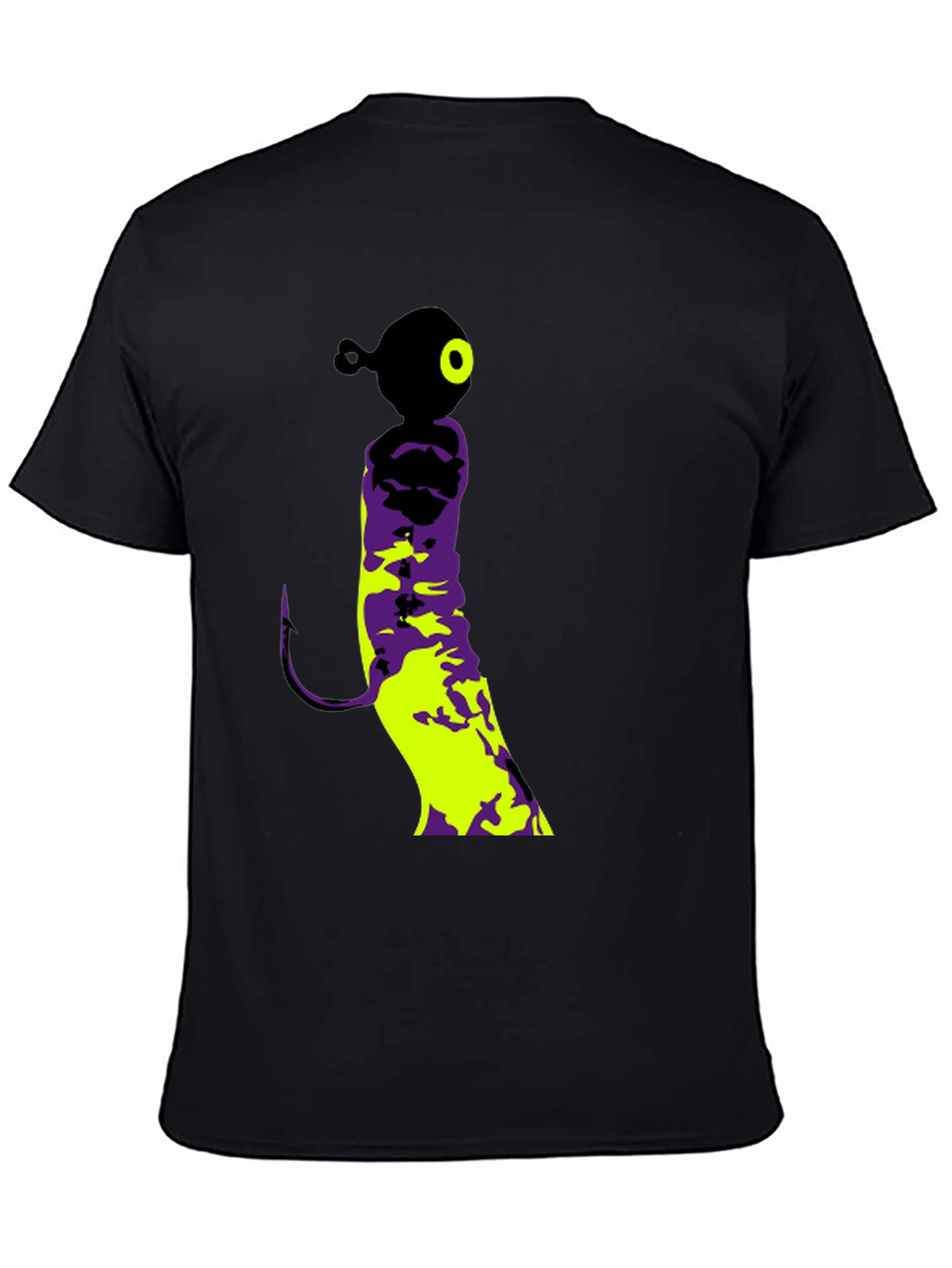 Fishing Lure Graphic Tee - Black Cotton