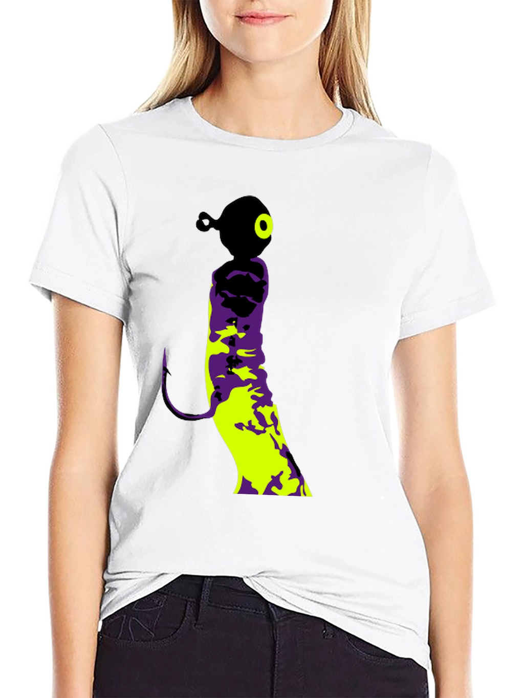 Fishing Lure Graphic Tee - Black Cotton