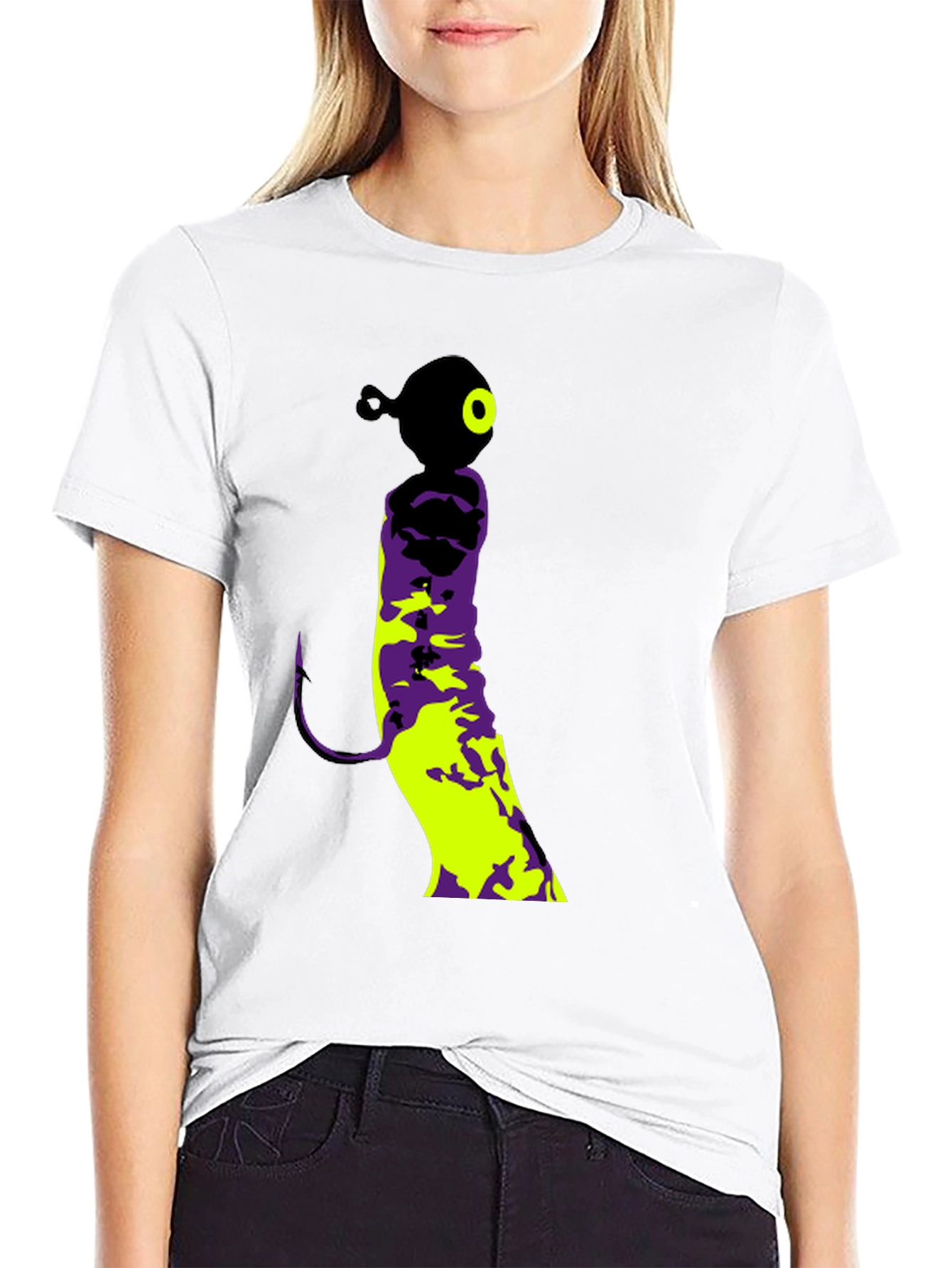 Fishing Lure Graphic Tee - Black Cotton