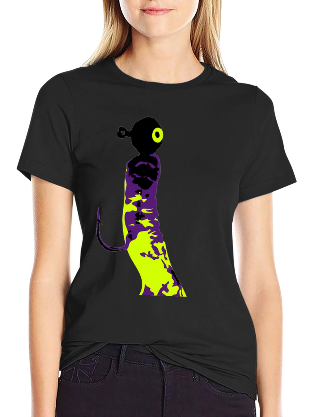 Fishing Lure Graphic Tee - Black Cotton
