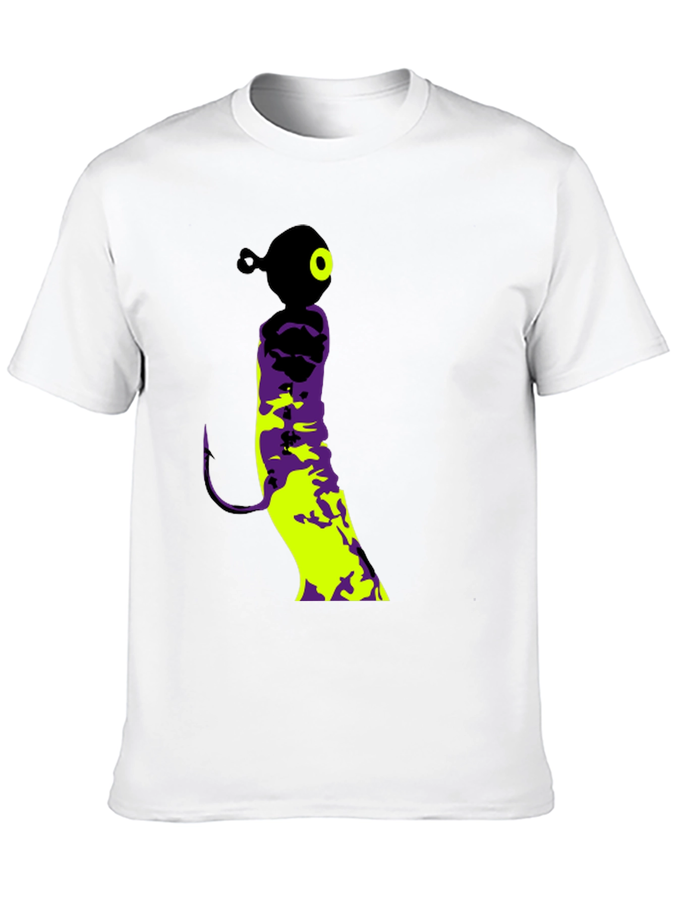 Fishing Lure Graphic Tee - Black Cotton