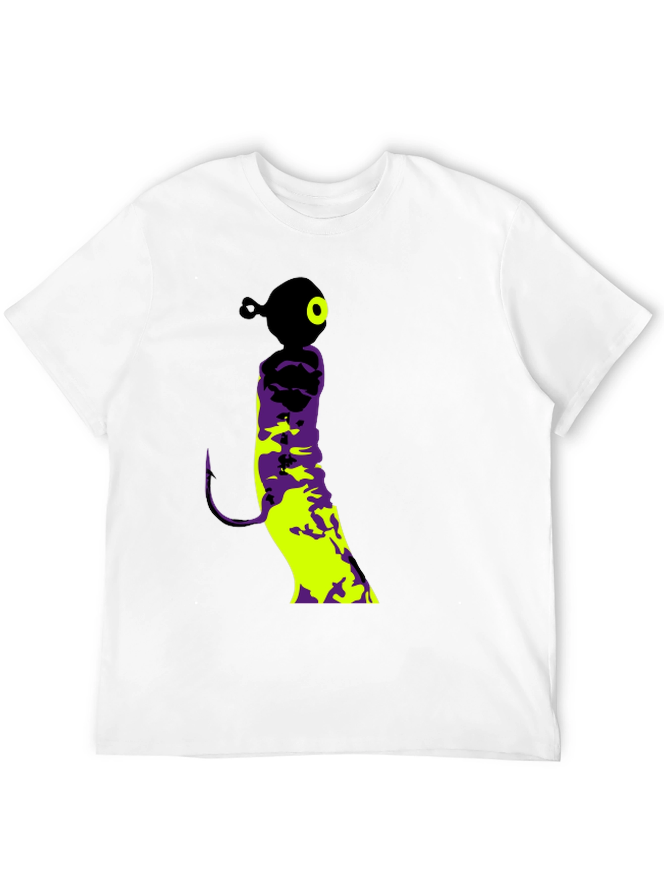 Fishing Lure Graphic Tee - Black Cotton