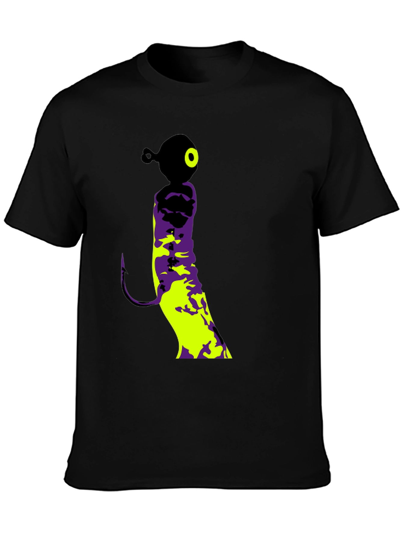 Fishing Lure Graphic Tee - Black Cotton