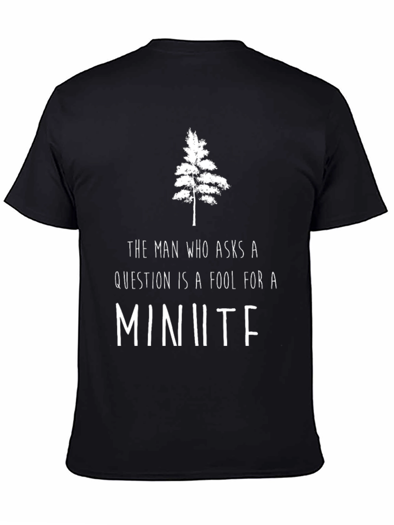The Man Who Asks Questions Black Tee