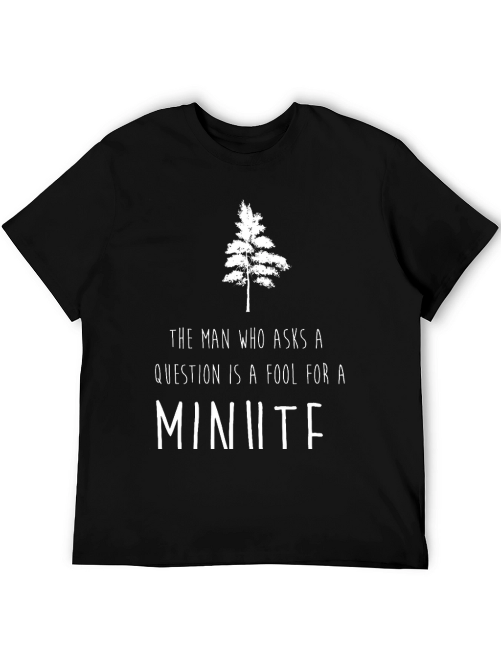 The Man Who Asks Questions Black Tee