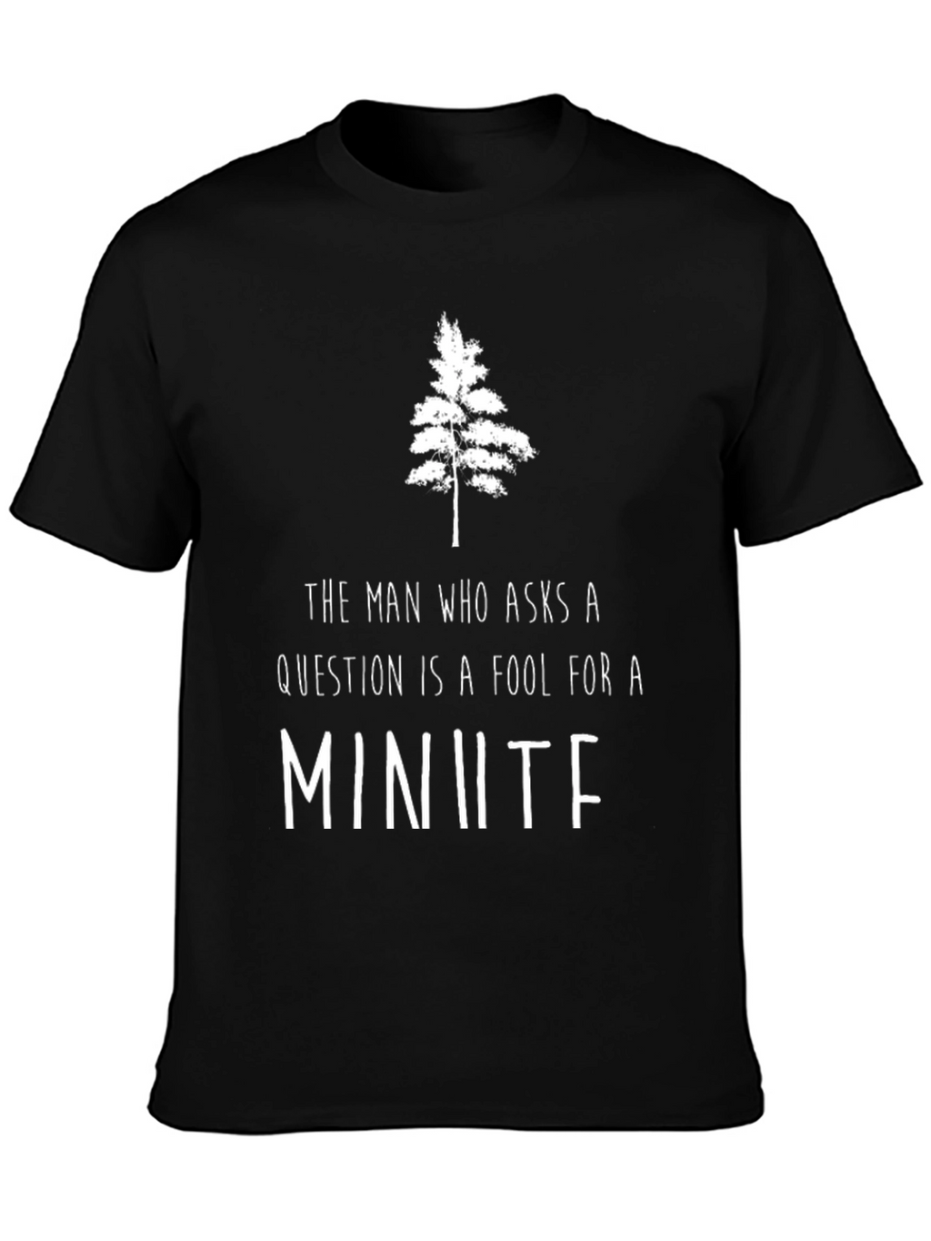 The Man Who Asks Questions Black Tee