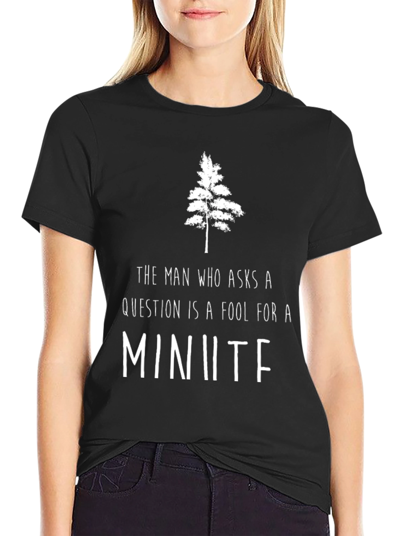 The Man Who Asks Questions Black Tee