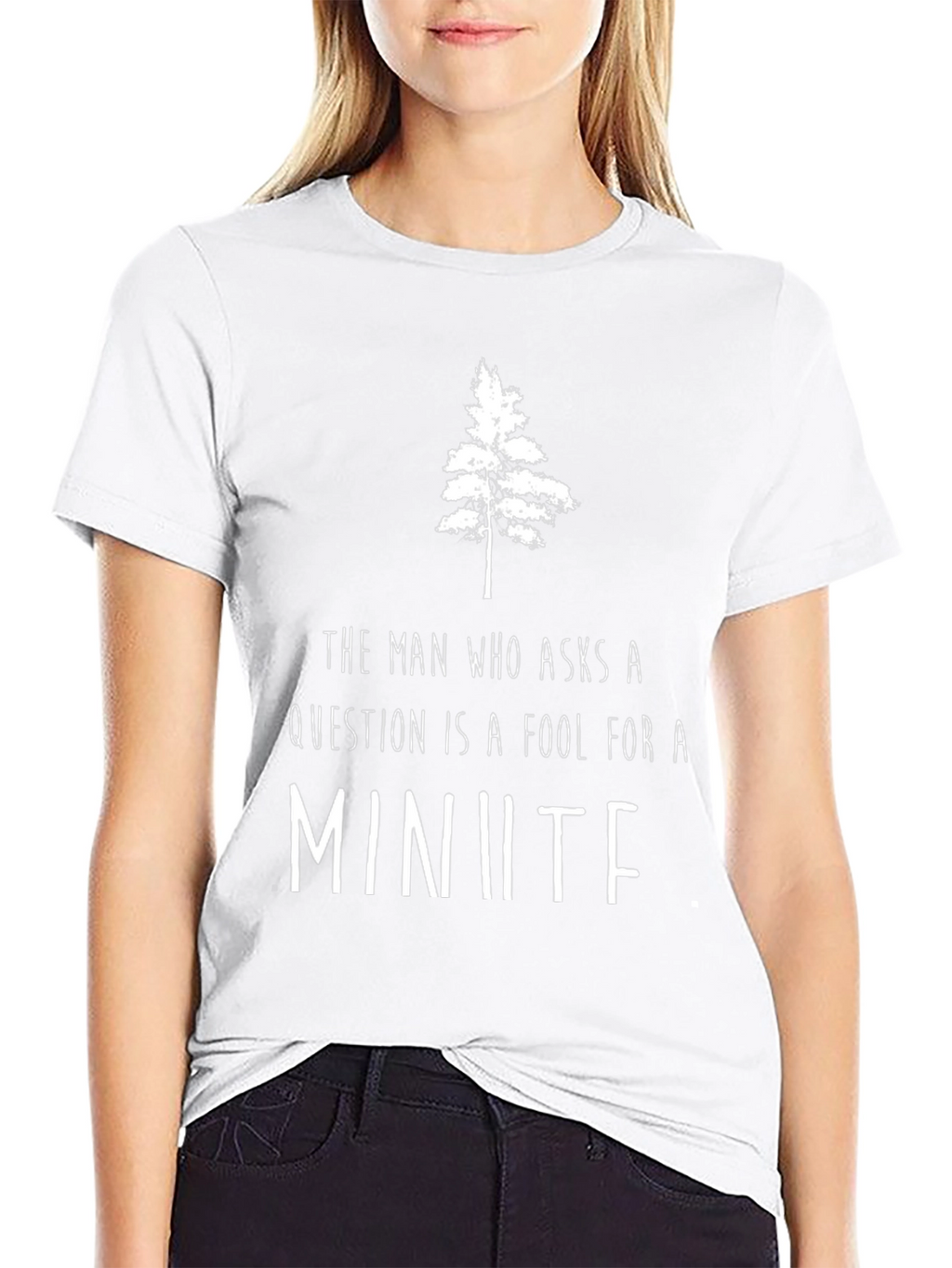 The Man Who Asks Questions Black Tee