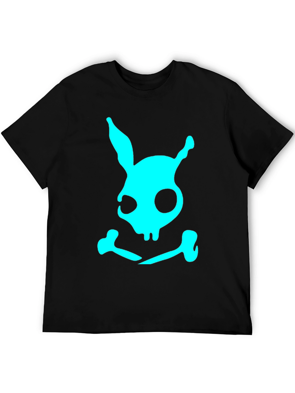 Skull Bunny Graphic T-Shirt - Black