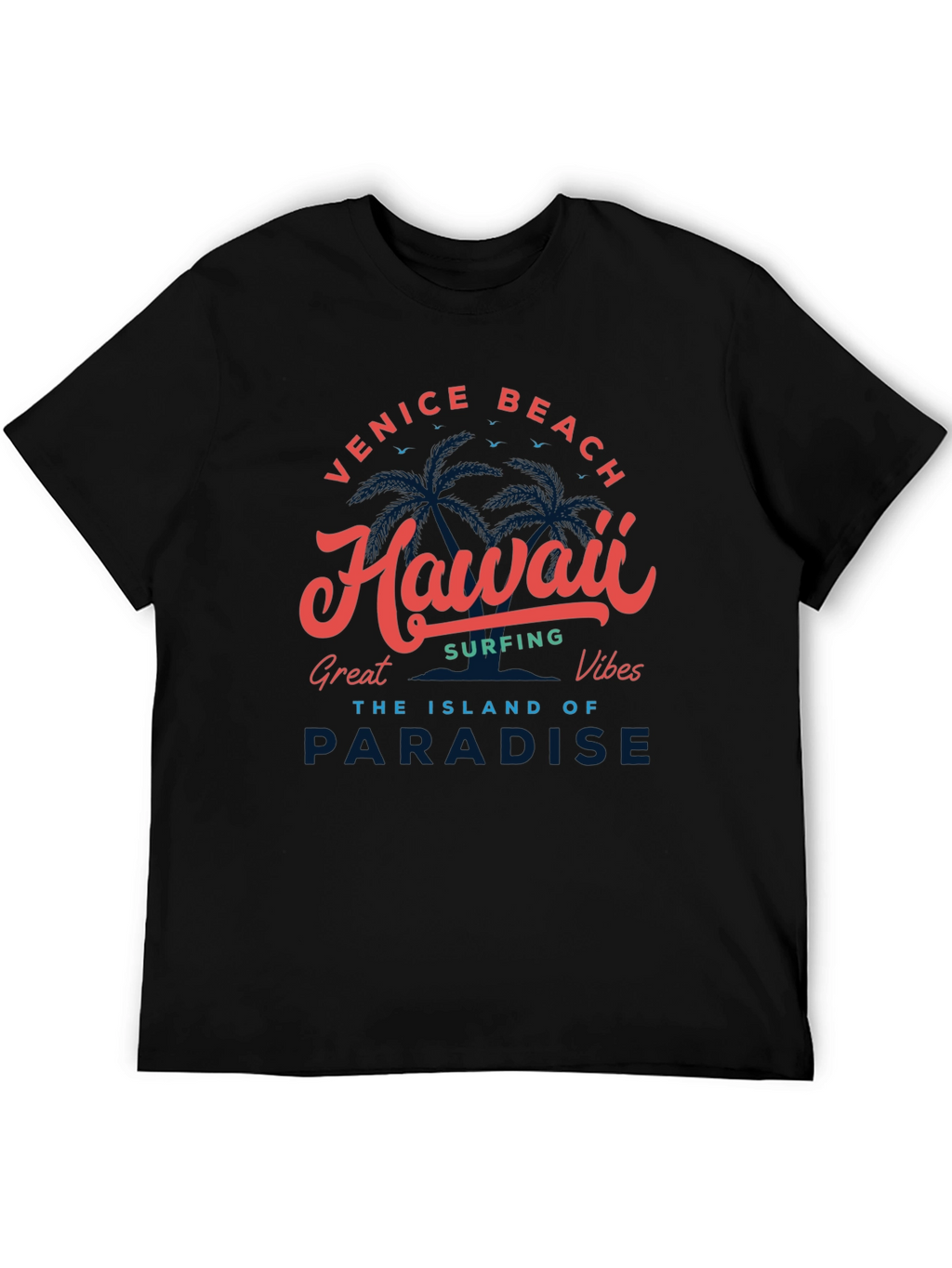 Venice Beach Hawaii Graphic Print T-Shirt