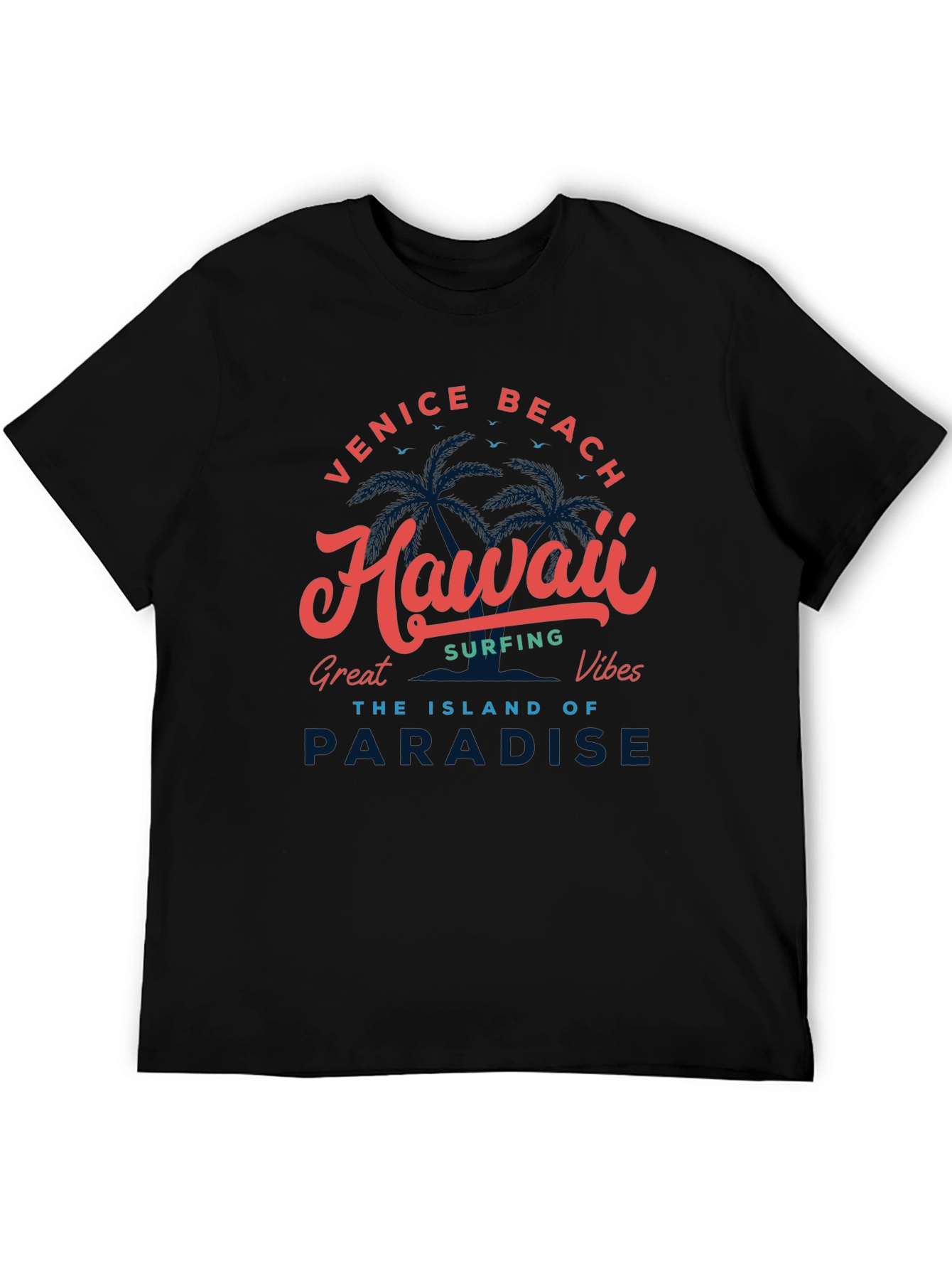 Venice Beach Hawaii Graphic Print T-Shirt