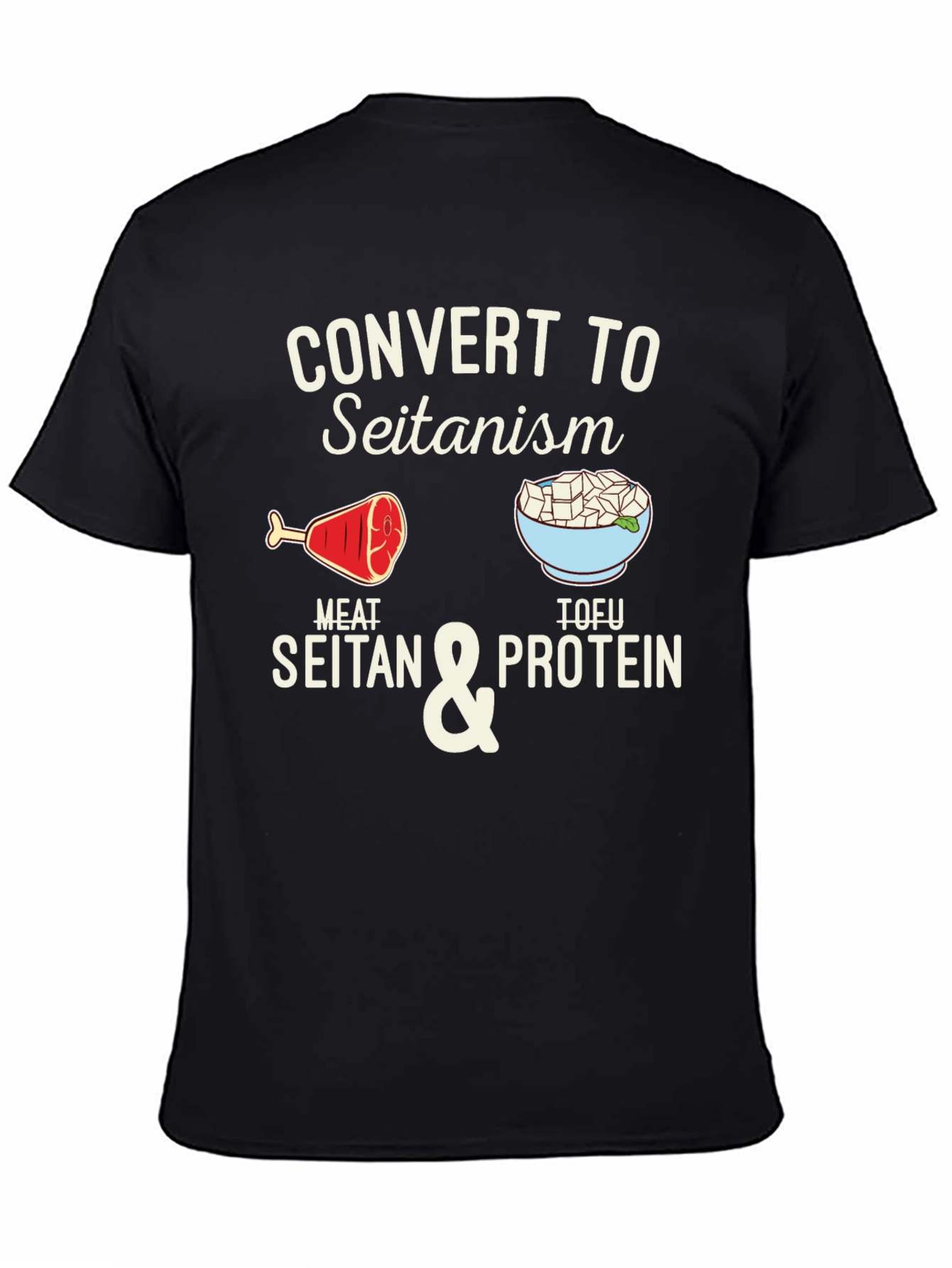 Convert to Seitanism T-Shirt - Vegan & Vegetarian Humor Tee