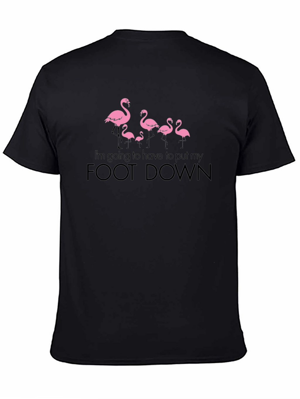 Funny Flamingo Foot Down Graphic T-Shirt