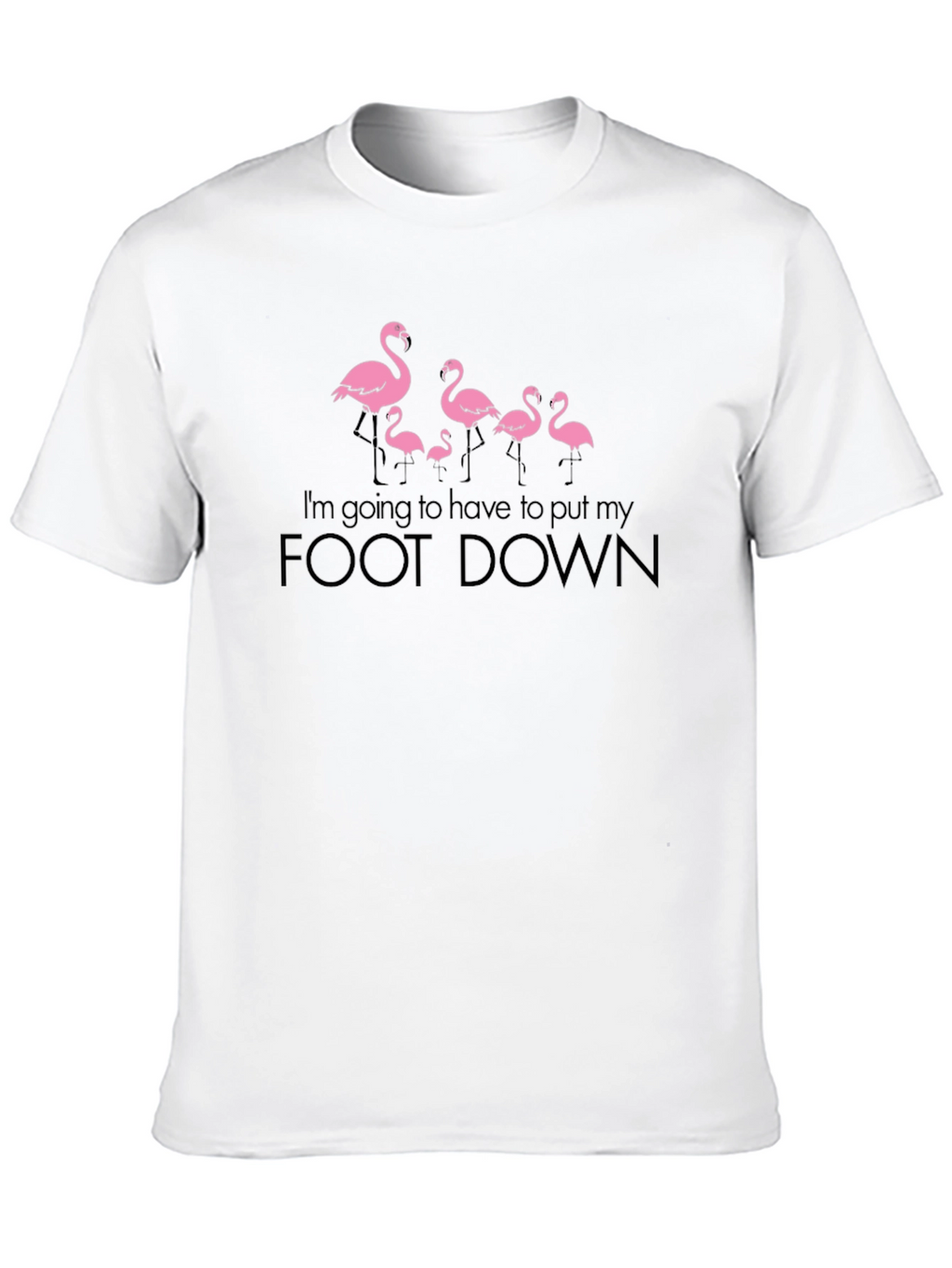 Funny Flamingo Foot Down Graphic T-Shirt