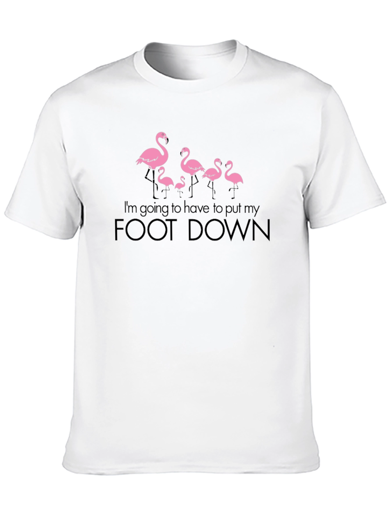 Funny Flamingo Foot Down Graphic T-Shirt