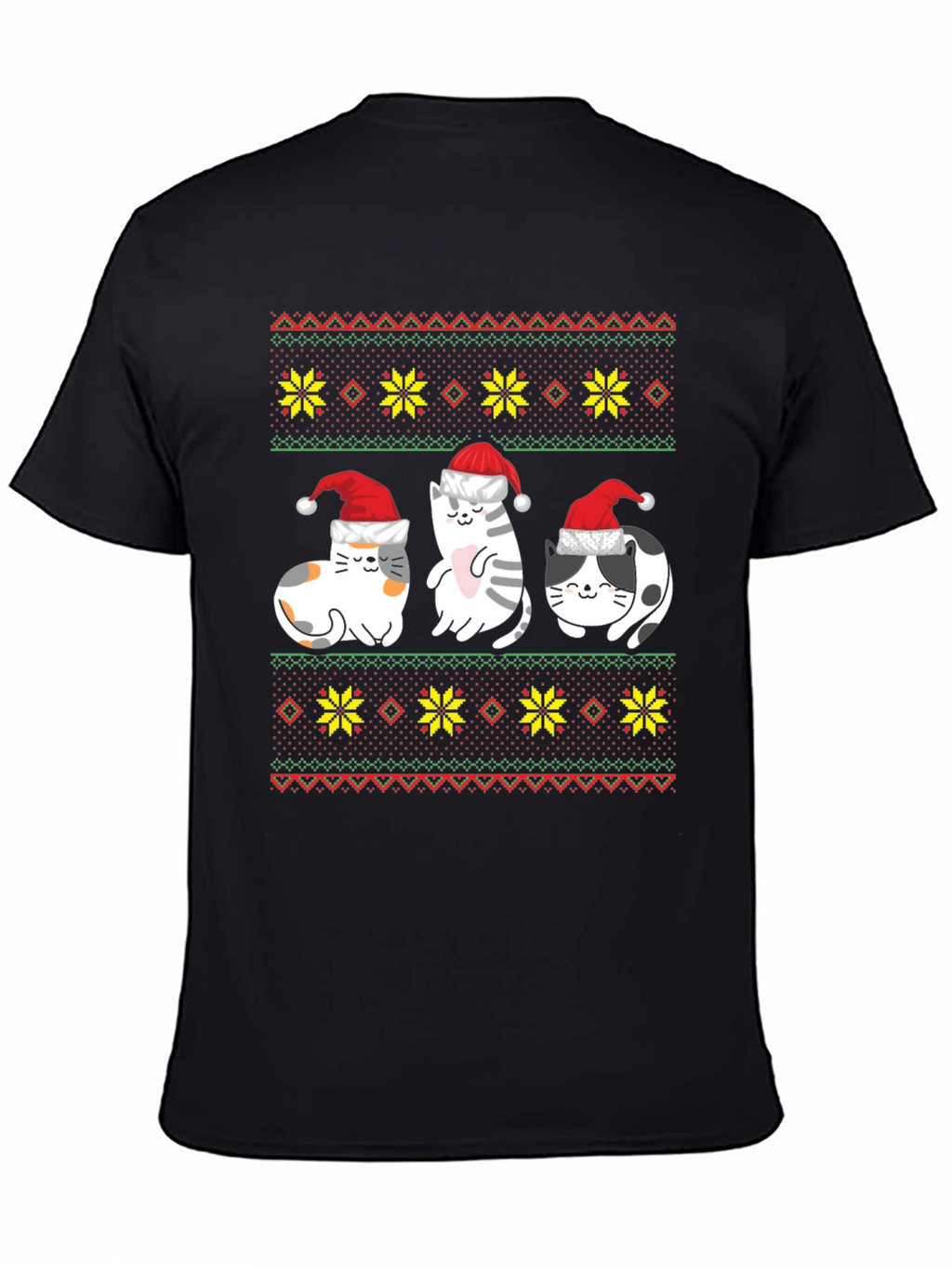 Festive Cat Ugly Christmas Sweater T-Shirt