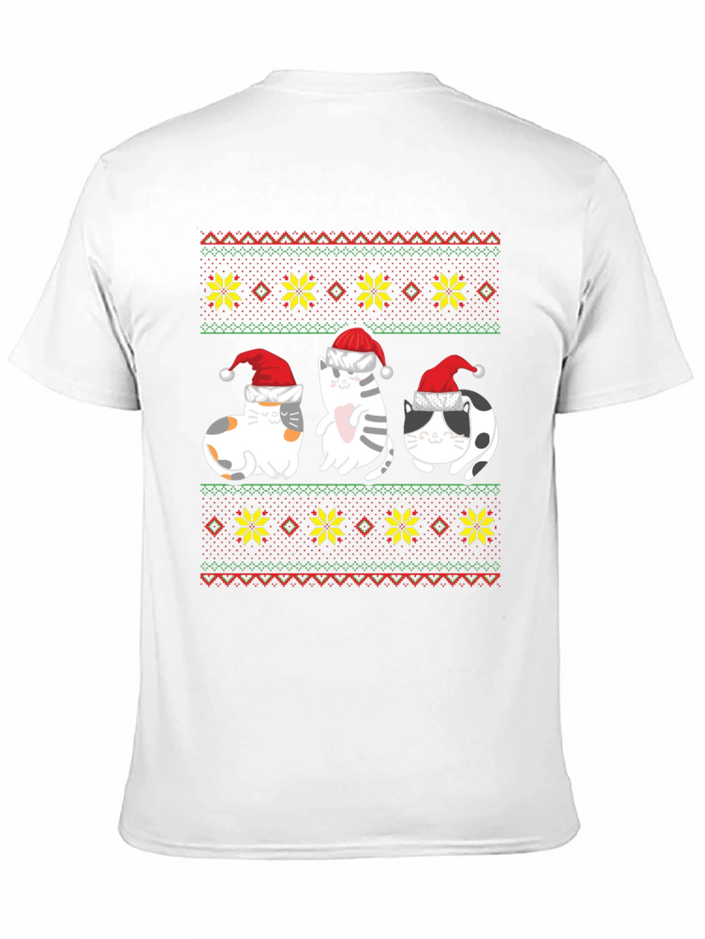 Festive Cat Ugly Christmas Sweater T-Shirt