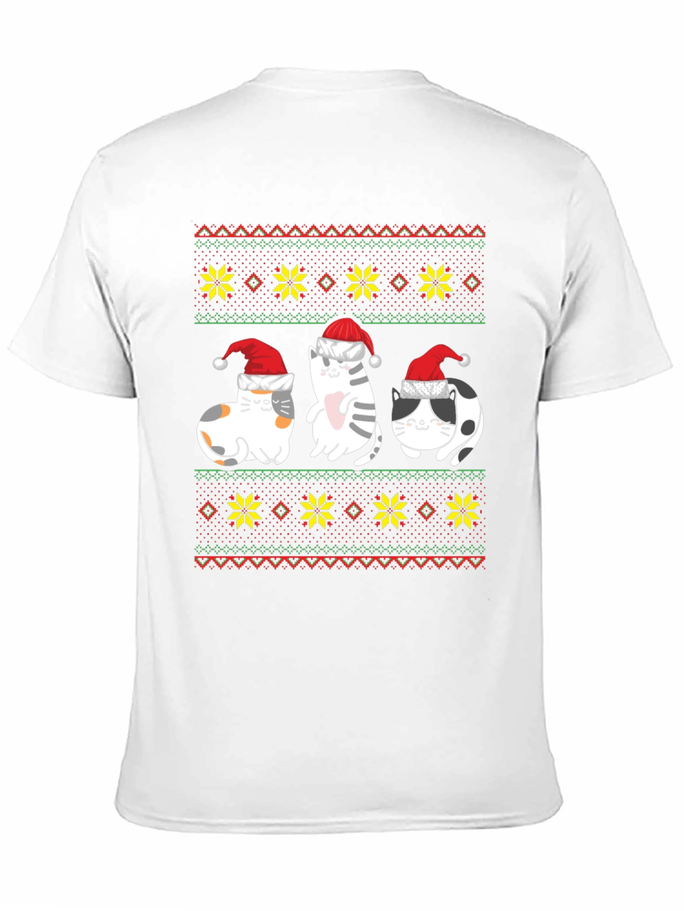 Festive Cat Ugly Christmas Sweater T-Shirt