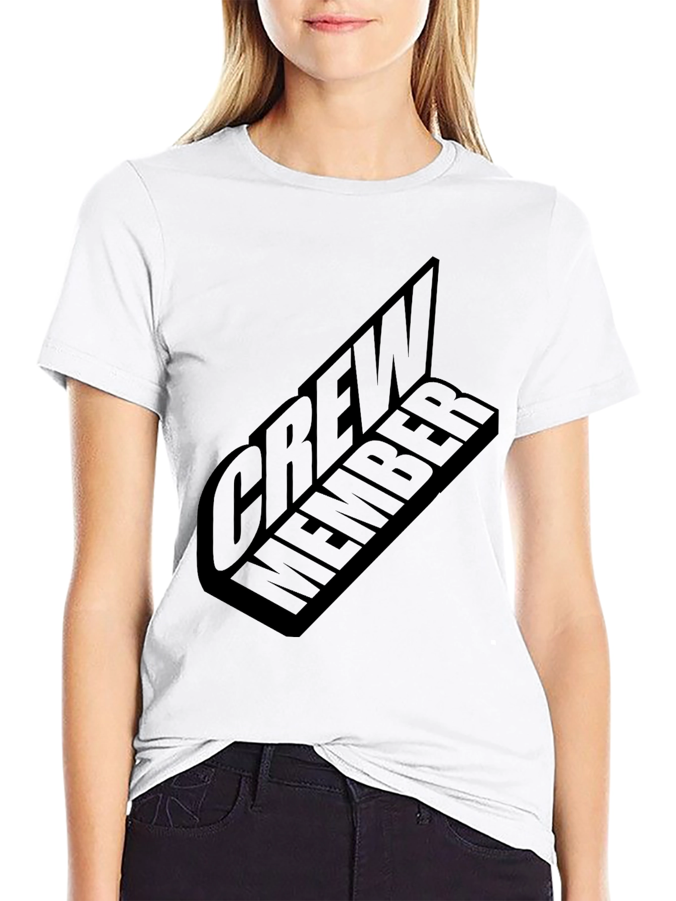 Crew Member Graphic Black T-Shirt