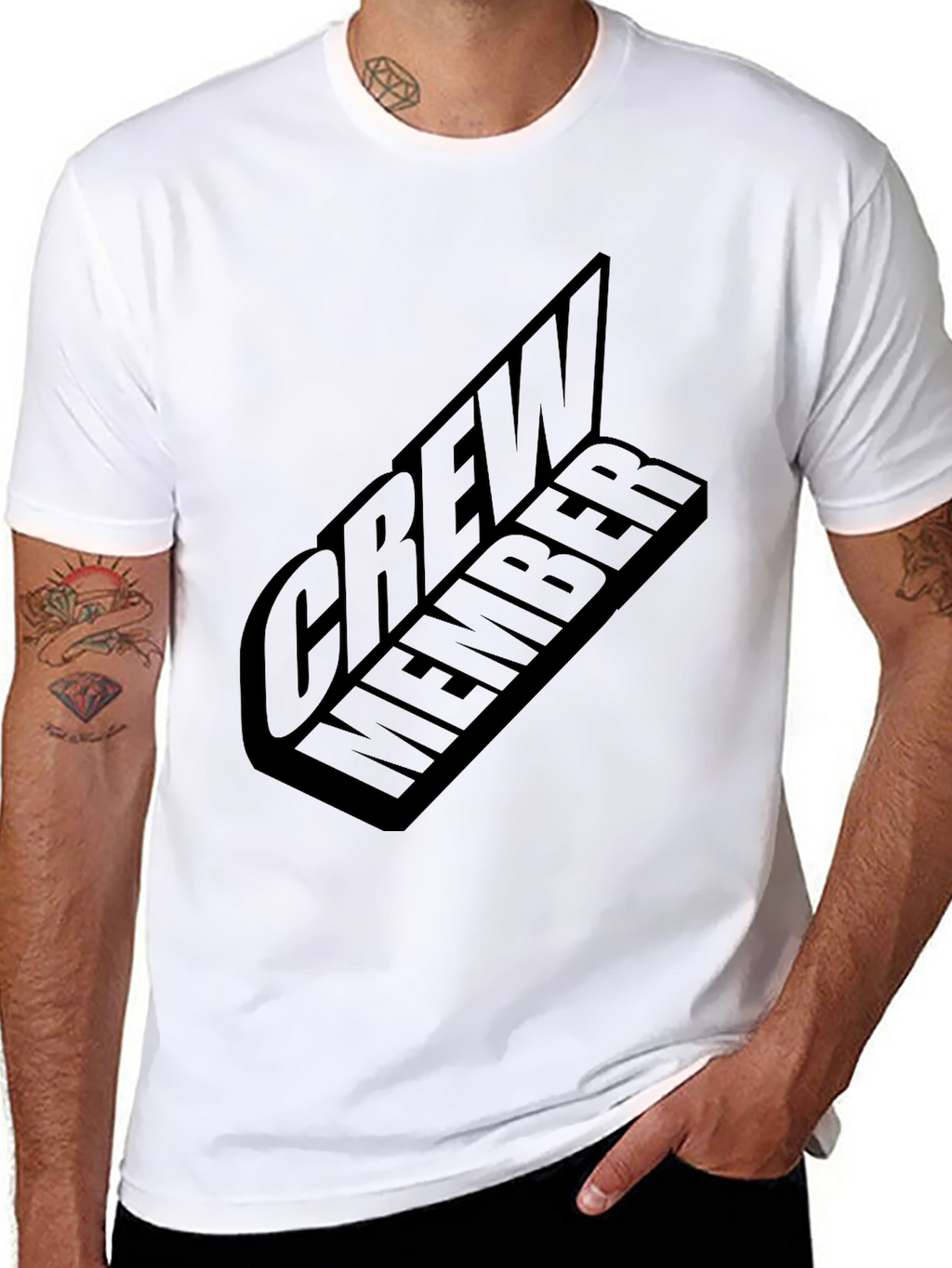 Crew Member Graphic Black T-Shirt
