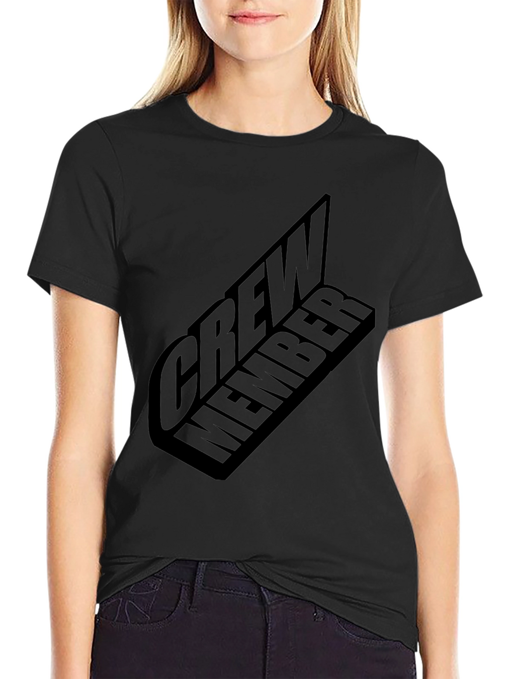 Crew Member Graphic Black T-Shirt