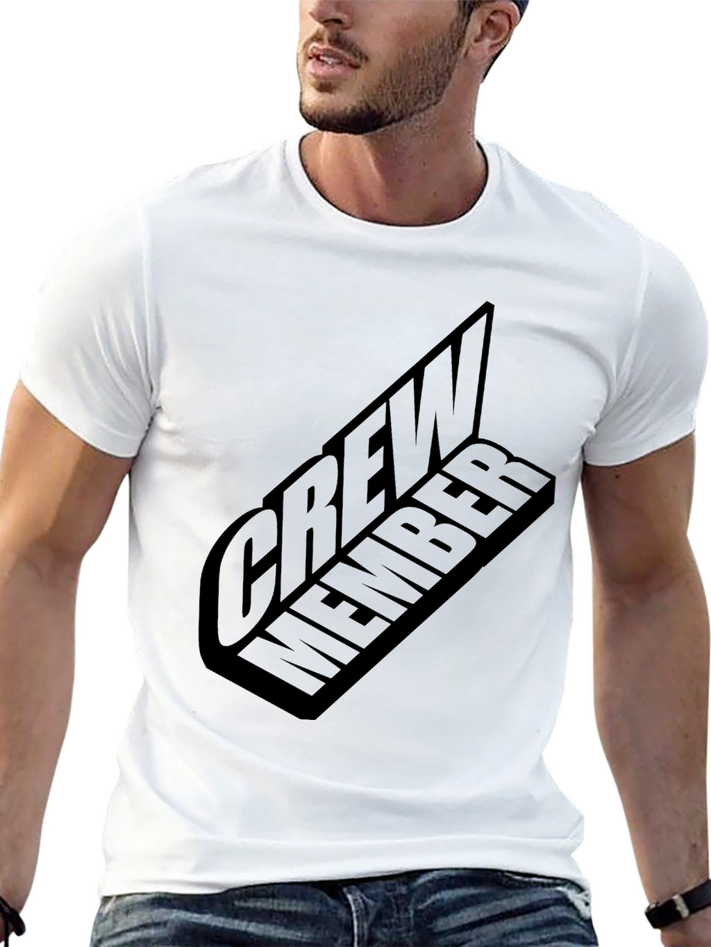 Crew Member Graphic Black T-Shirt