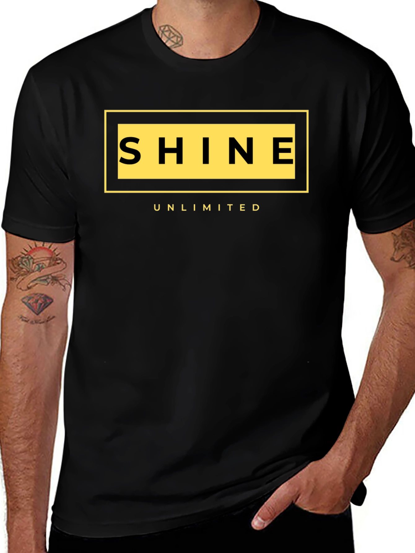 Shine Unlimited Black Graphic T-Shirt