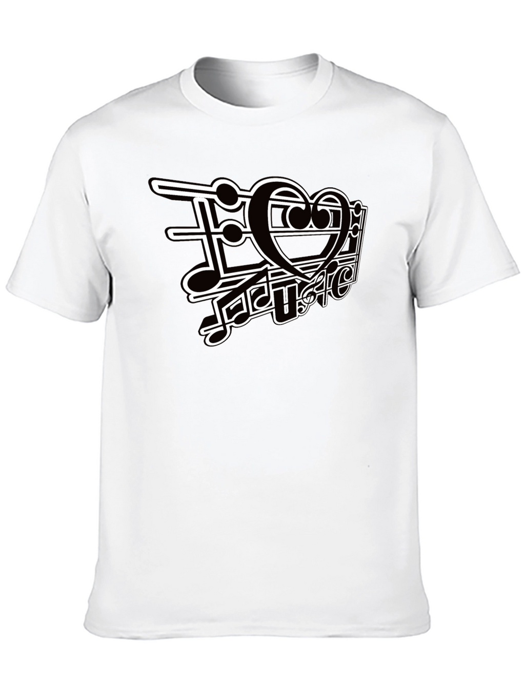 Music Lovers T-Shirt - Musical Notes Design