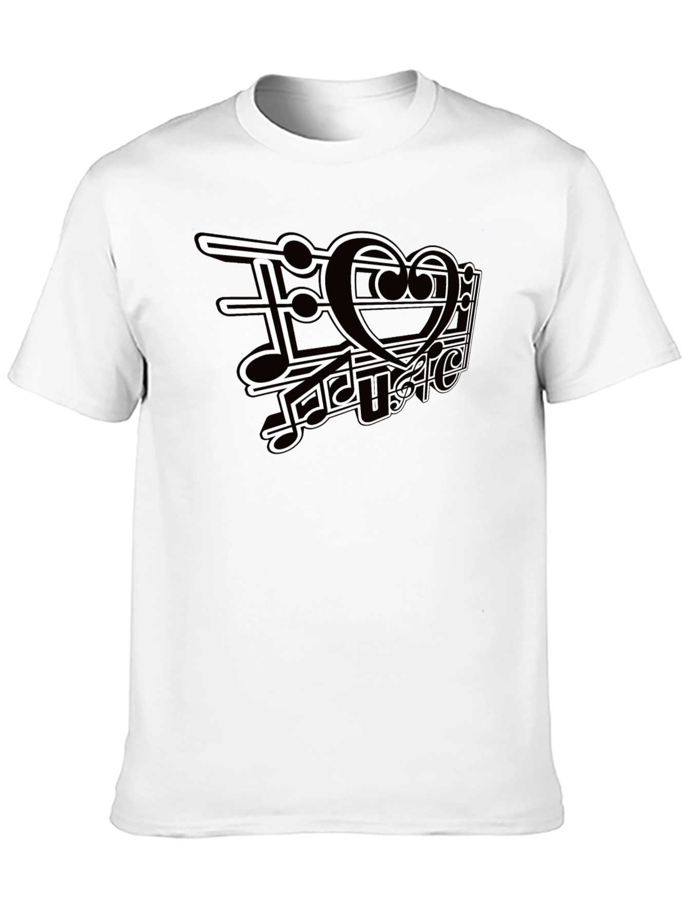 Music Lovers T-Shirt - Musical Notes Design