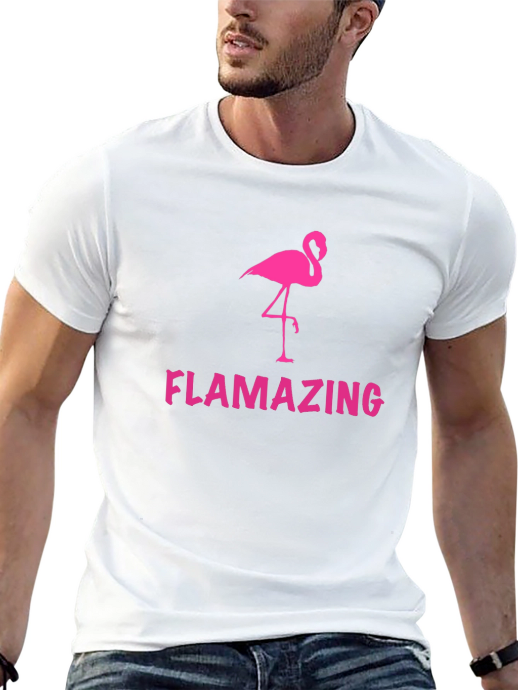 Flamazing Black T-Shirt - Flamingo Graphic Tee