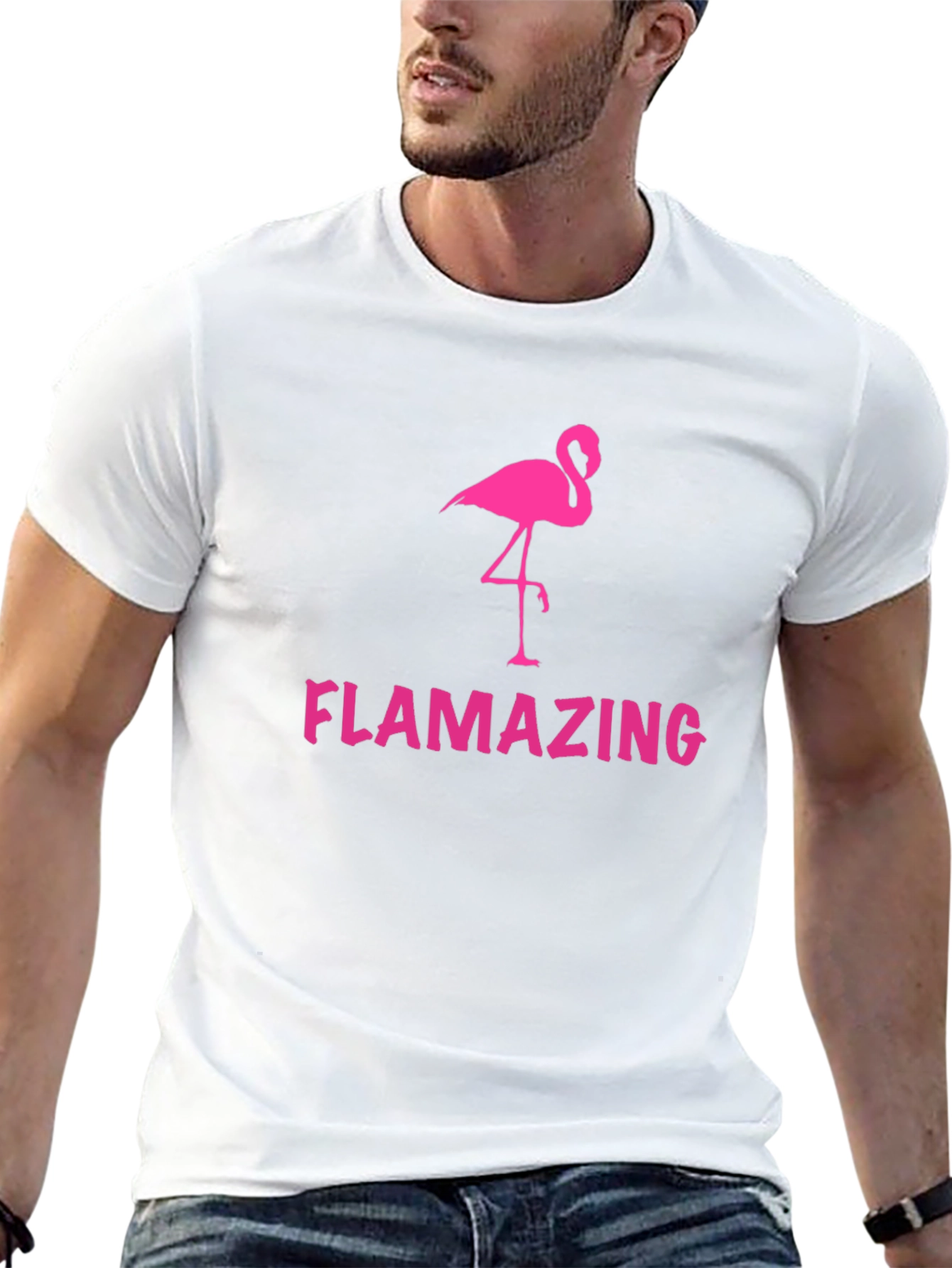 Flamazing Black T-Shirt - Flamingo Graphic Tee