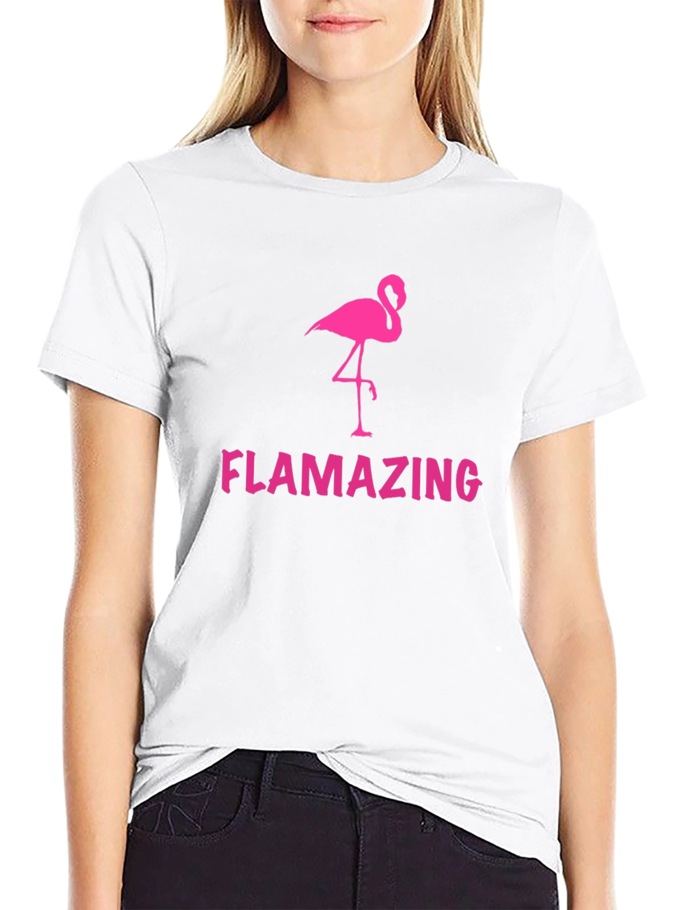 Flamazing Black T-Shirt - Flamingo Graphic Tee