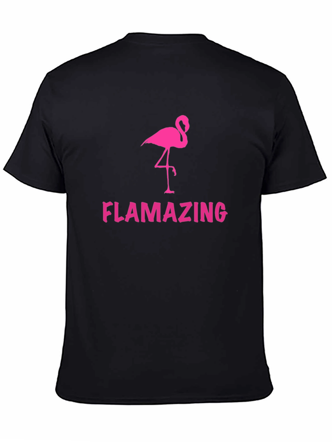 Flamazing Black T-Shirt - Flamingo Graphic Tee