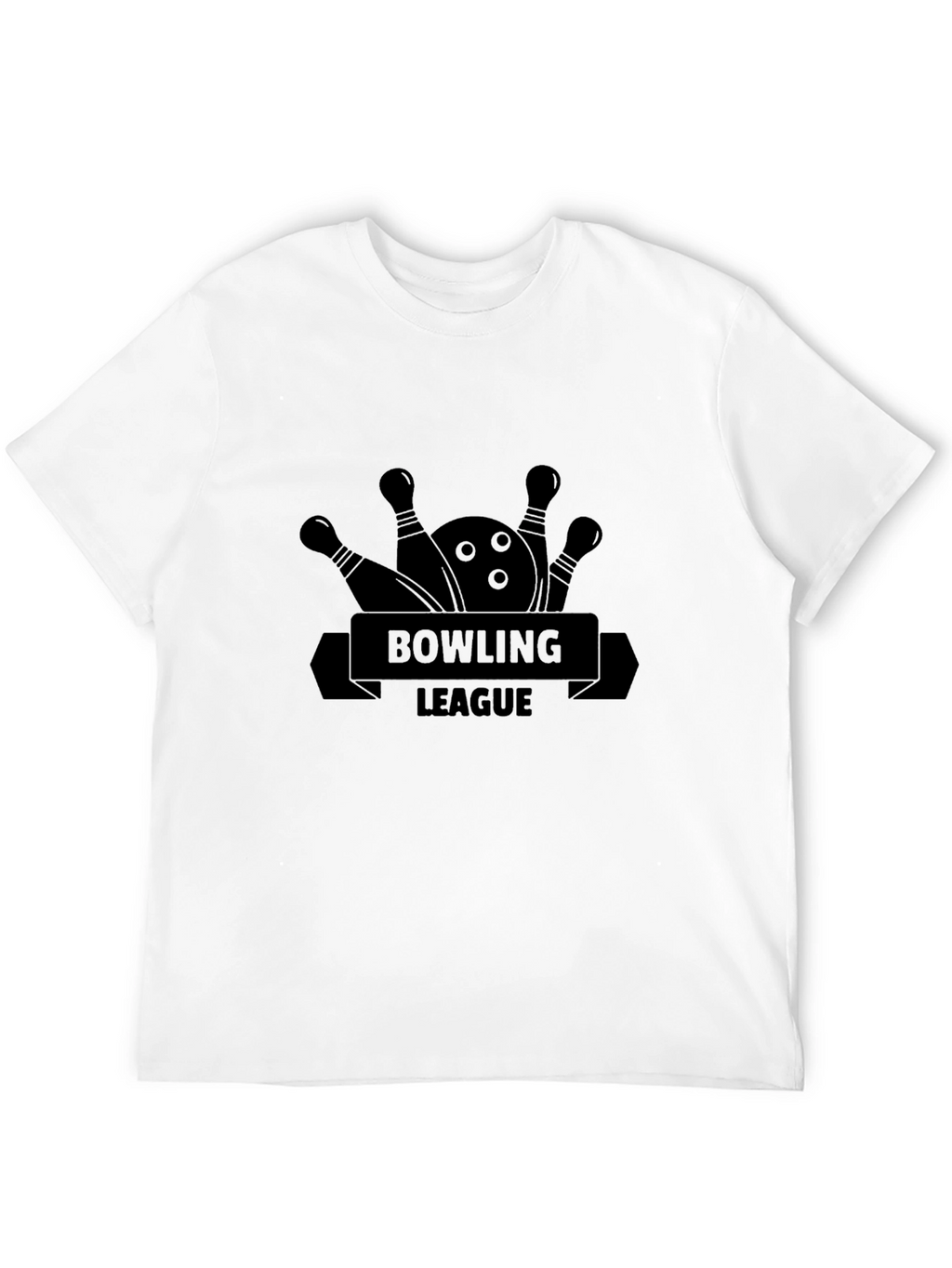Bowling League Graphic Tee - Black