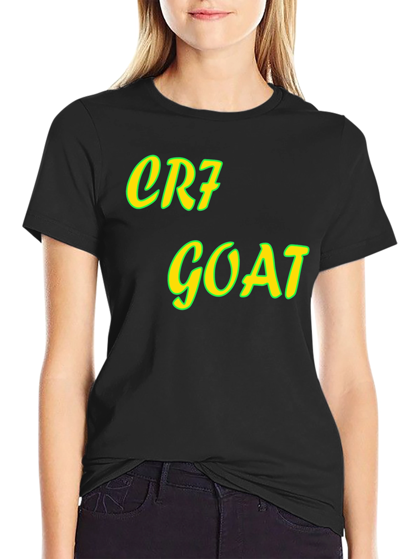 CR7 GOAT Black Graphic Tee