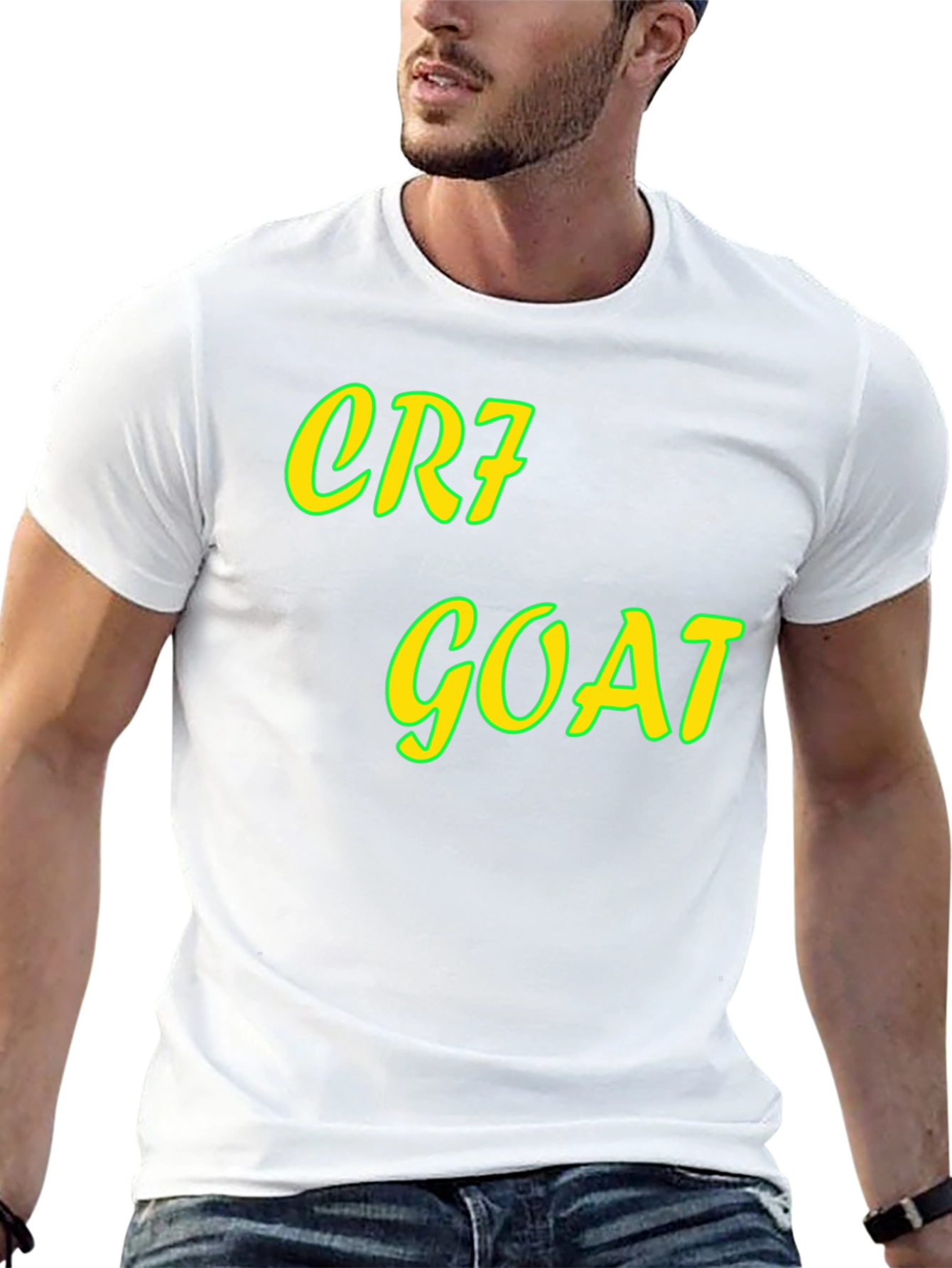 CR7 GOAT Black Graphic Tee