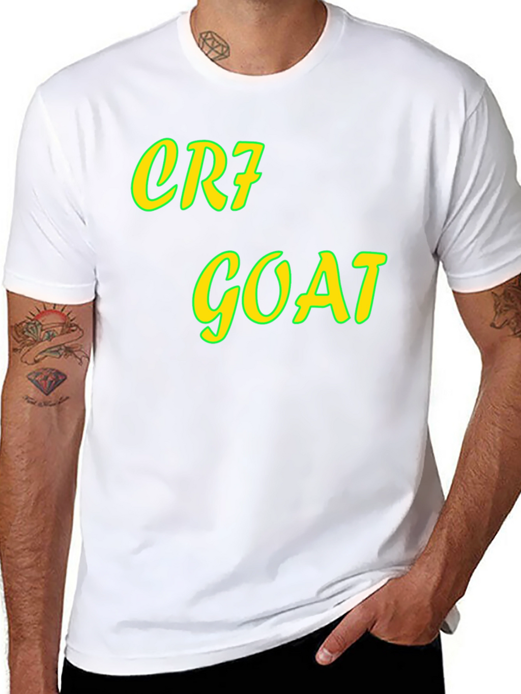 CR7 GOAT Black Graphic Tee