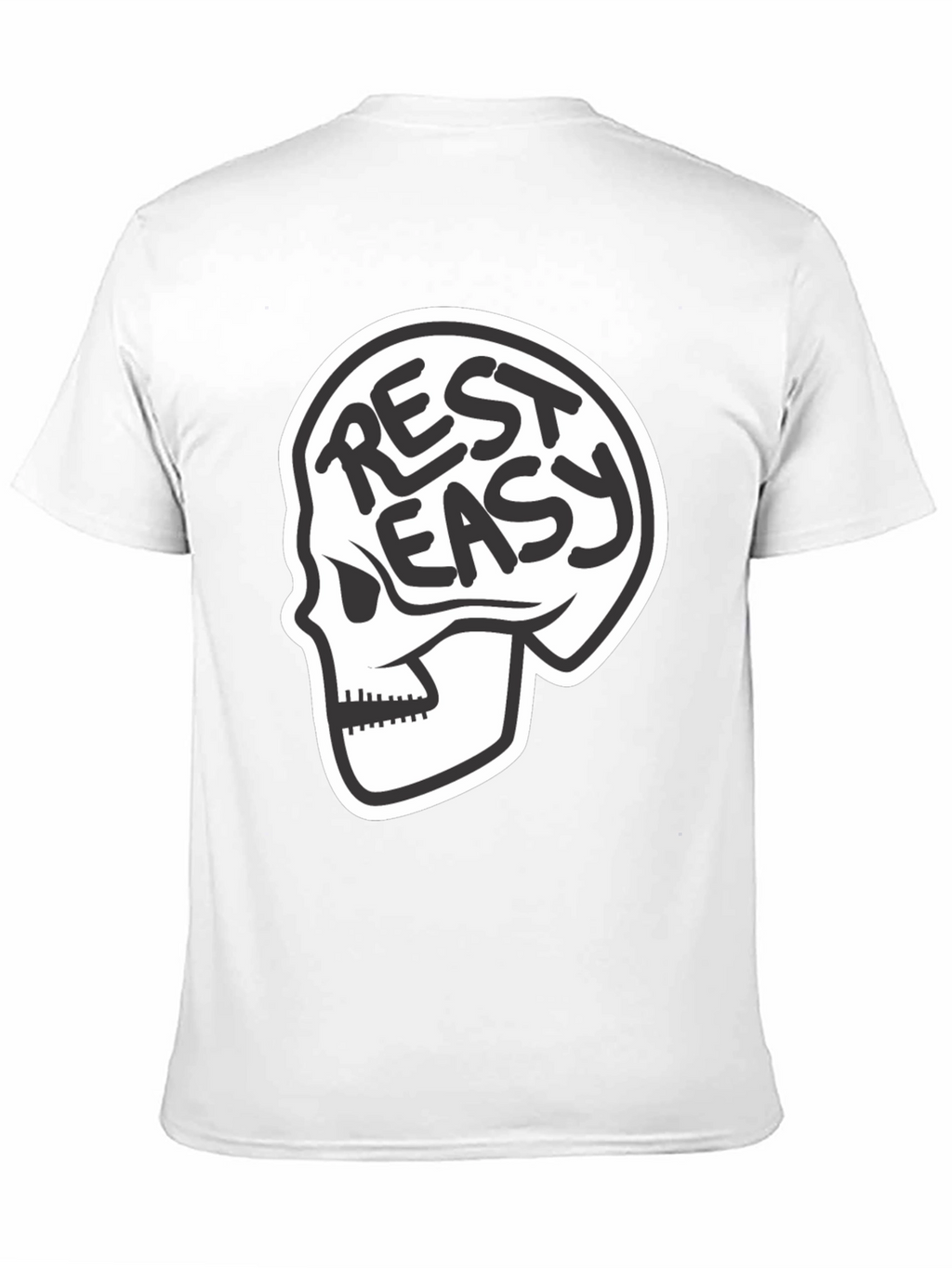 Rest Easy Skull Graphic T-Shirt - Black