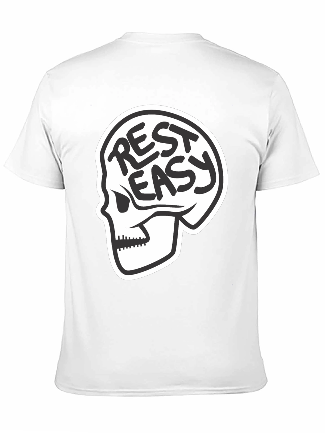 Rest Easy Skull Graphic T-Shirt - Black