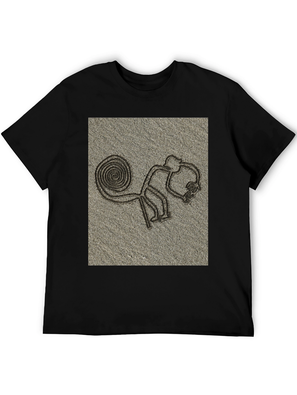 Nazca Lines Monkey Graphic Tee - Casual Style