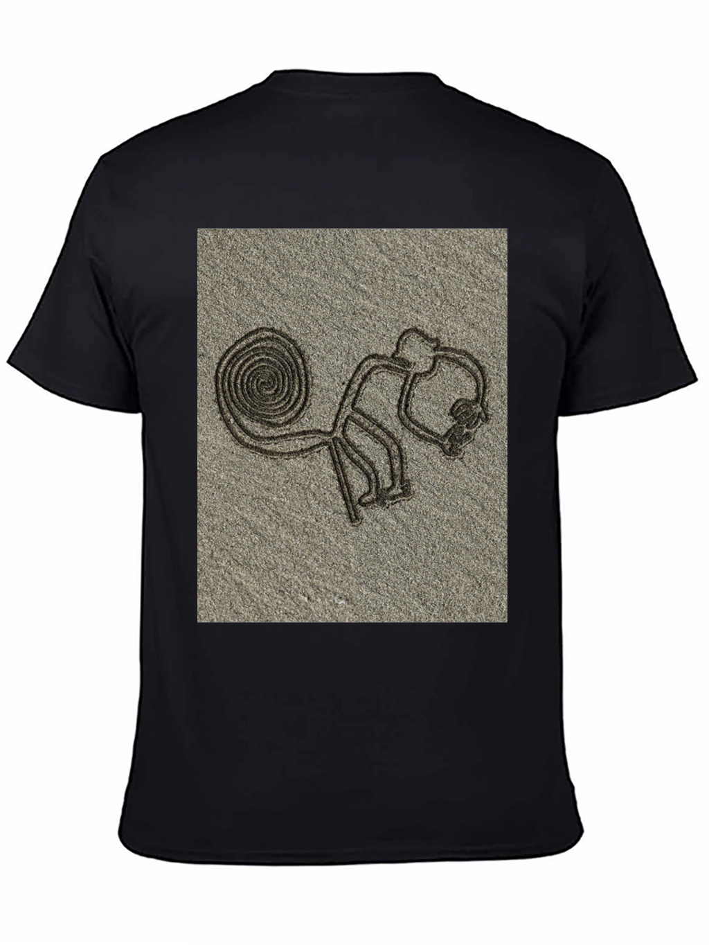 Nazca Lines Monkey Graphic Tee - Casual Style