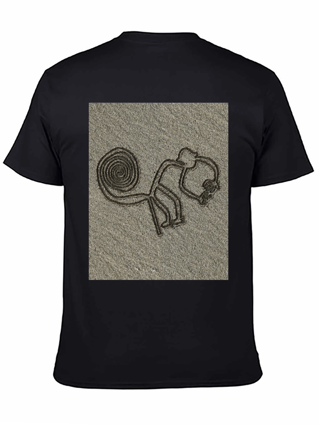 Nazca Lines Monkey Graphic Tee - Casual Style