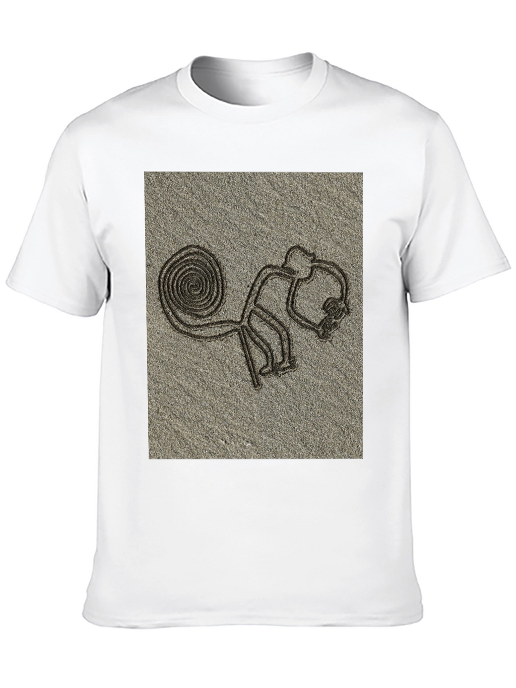 Nazca Lines Monkey Graphic Tee - Casual Style