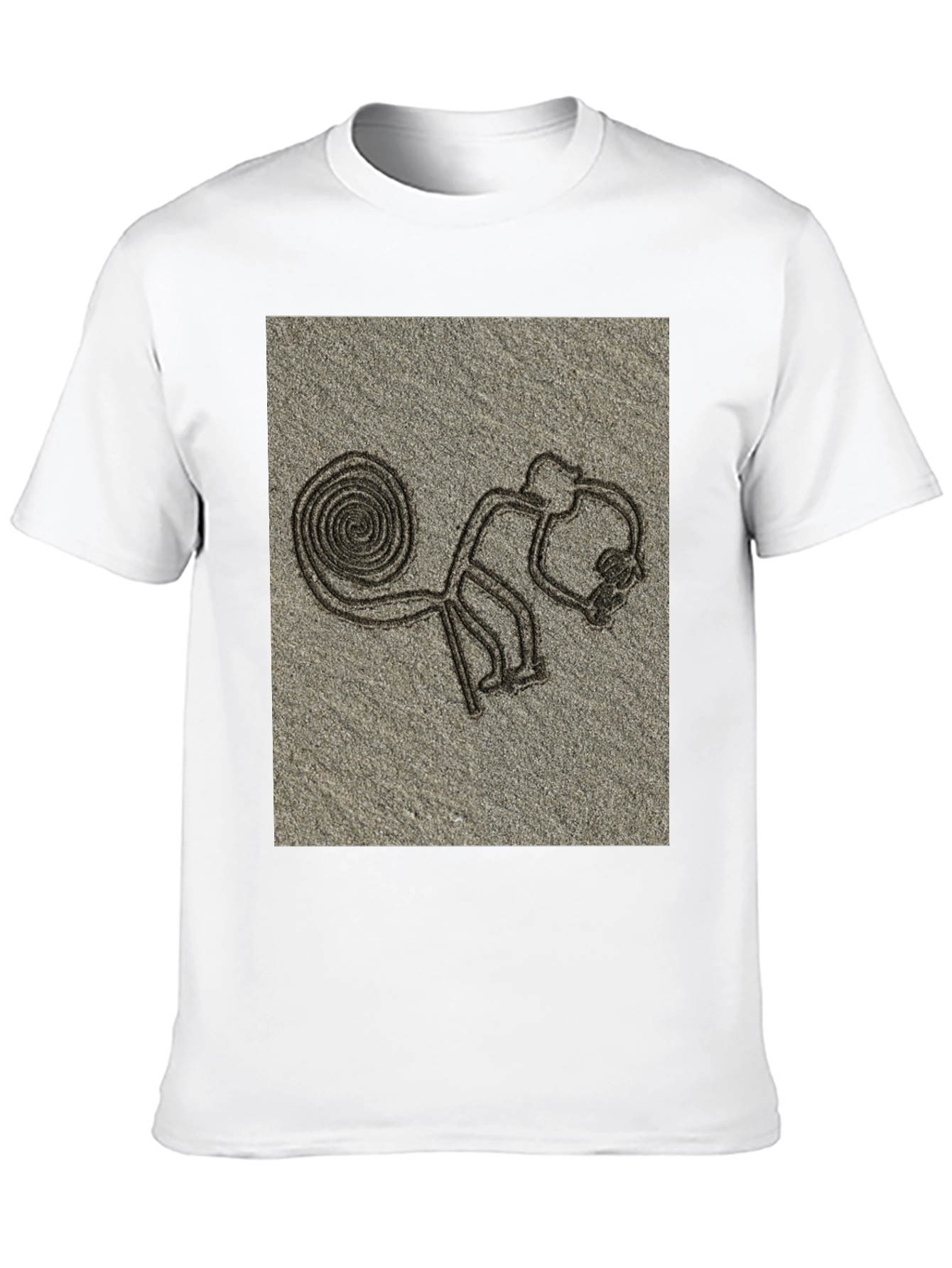 Nazca Lines Monkey Graphic Tee - Casual Style