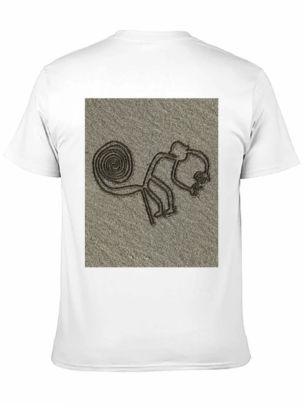 Nazca Lines Monkey Graphic Tee - Casual Style