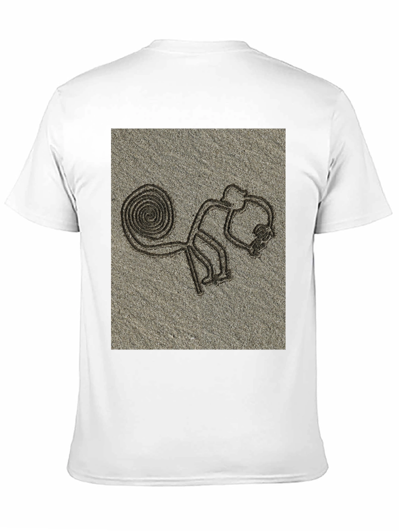 Nazca Lines Monkey Graphic Tee - Casual Style